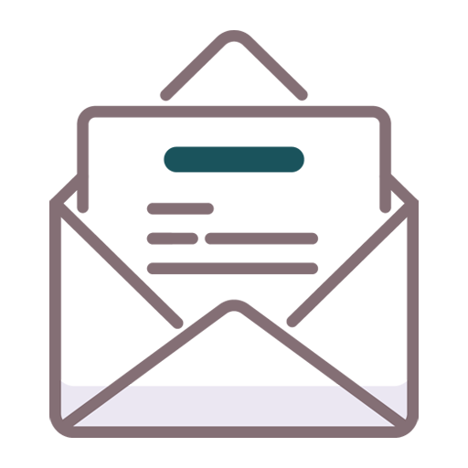 icon illustrating an opened email marketing campaign